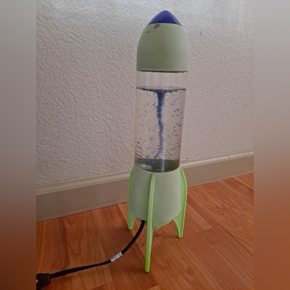 Vintage Rocket Tornado Glow-in-the-dark Lava Lamp